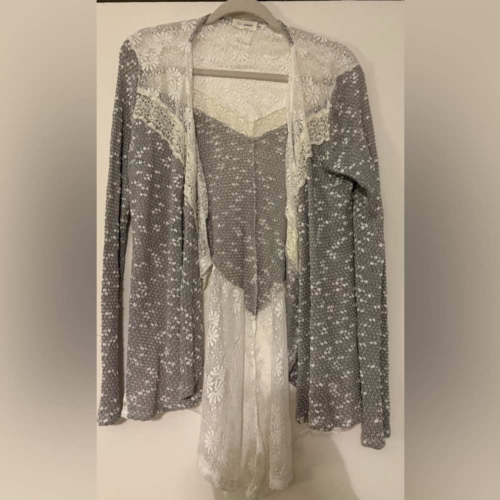 Blu Planet lace cardigan